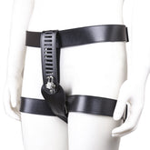 Women’s Leather Chastity Belt with Lock | Adjustable Fetish BDSM Restraint